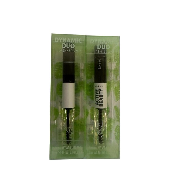 2 Lique Active Beauty Dynamic Duo Black Lash/Brow Mascara & Clear Brow Gel 5ml - Picture 1 of 2